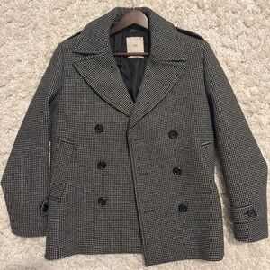 Mango Men's Houndstooth Peacoat